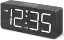 DreamSky Wooden Digital Alarm Clock for Bedroom - Loud Alarm Clock for Heavy Sleepers with Volume Control, Desk Clocks for Living Room with Large Numbers, Dimmer, DST, Wood Decor (Adapter Powered) by TinyTreasures Baby Boutique