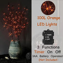 LITBLOOM Halloween Tree Branch Lights 32IN 100 Orange LED with Timer, Lighted Black Twig Branches with Fairy Lights for Halloween Decoration Indoor Outdoor by CozyNest Decor