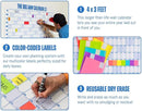 The Big A## Calendar Mid-Year Wall Planner – July to June Dry-Erase Board – Includes 1 Marker & 100 Labels – Lightweight, Easy to Hang Yearly Planner – Plan Goals & Adventures – Blue, 4’x3’