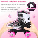 Sowume Adjustable Roller Skates for Girls and Women, All 8 Wheels of Girl's Skates Shine, Safe and Fun Illuminating for Kids by TinyTreasures Baby Boutique