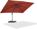 PURPLE LEAF 10' X 13' Patio Cantilever Umbrella Rectangle Umbrella Outdoor with Aluminum Offset Hanging and 360° Rotation for Pool Garden Deck Patio, Brick Red by GreenHaven Gardens