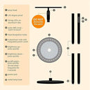 TROND Floor Lamp, 5000LM Super Bright Sky LED Modern Torchiere Standing Lamp, 3000K Warm White Light, 5-Level Dimmable, Modular 71 in Tall Pole Light, 30-Minute Timer for Living Room, Bed Room by CozyNest Decor