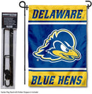 College Flags & Banners Co. Delaware Blue Hens Garden Flag with Stand Holder by GreenHaven Gardens