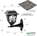 MAGGIFT 4 Pack Solar Wall Lantern Outdoor Playhouse Lights Waterproof 15 Lumens Solar Wall Sconce Light Fixture with Wall Mount Kit for Storage Shed Fence Garden Decor by GreenHaven Gardens