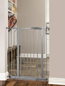 Regalo Easy Step Extra Tall Walk Thru Baby Gate, Bonus Kit, Includes 4-Inch Extension Kit, 4 Pack of Pressure Mount Kit and 4 Pack of Wall Mount Kit, Platinum by TinyTreasures Baby Boutique