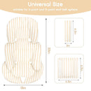 Infant Car Seat Insert, Car Seat Head Support Baby Girls Boys, Soft & Reversible Newborn Carseat Insert Cushion with 2 Strap Covers, for Stroller, Swing, Bouncer (Brown Line) by TinyTreasures Baby Boutique