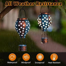 Hanging Solar Lantern,2-Pack Solar Powered Hot Air Balloon Lantern,Hanging Solar Lights Outdoor Waterproof for Lawn Porch Tree Garden Decorations by GreenHaven Gardens