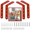 Anti Tip Furniture Anchors for Baby Pet Proofing,Furniture Wall Anchor Furniture Dresser Bookshelf Falling Prevention Device for Children (Red) by TinyTreasures Baby Boutique