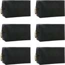 Bridesmaid Proposal Gifts Letter Cosmetic makeup bag bulk for Wedding Party Favors Bachelorette party decorations Toiletry Organizer Bag Makeup Case Gift (6, Black) by TinyTreasures Baby Boutique