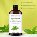 Majestic Pure Spearmint Essential Oil with Glass Dropper - Huge 4 Fl Oz - 100% Pure and Natural Spearmint Oil - Premium Grade Essential Oils for Diffuser, Aromatherapy, Soap and Candle Making by CozyNest Decor