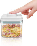 BopTop (1pc - 500ml) Airtight Food Storage Container – Mechanical Silicone Seal Canister - BPA-Free - 0.5Qt by TinyTreasures Baby Boutique