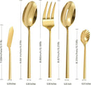 Silverware 65-Piece Gold Flatware Set with Serving Utensils Stainless Steel Thick Heavy Mirror Polished Cutlery Set for Wedding Hotel Restaurant, Service for 12 by CozyNest Decor