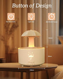 Aesthetic 2-in-1 Humidifier Oil Diffuser with 360° Rotating Raindrop & 7 LED Mood Lights,Ultrasonic Quiet Cool Mist Humidifier for up to 24 Hrs,Ideal Holiday Gifts for Home by TinyTreasures Baby Boutique