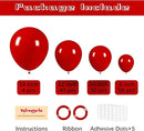 130pcs Ruby Red Balloons Different Sizes 18" 12" 10" 5" Dark Red Latex Balloon Garland Arch Kit for Birthday Baby Shower Graduation Wedding Valentine's Day Christmas Party Decorations by CozyNest Decor