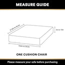 PrinceDeco Stretch Velvet Couch Cushion Cover,Soft Cushion Slipcover for Chair Cushion Furniture Protector Seat Cushion Sofa Cover Width Up to 29.5", Burgundy by CozyNest Decor