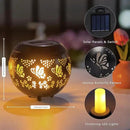 VEWOGARDEN 2 Pack Solar Lanterns Outdoor Waterproof Solar Lantern Hollow Out Metal Butterfly Lantern Solar Lights for Patio Garden Table Decor by GreenHaven Gardens