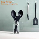 Silicone Cooking Utensils Set, Heat Resistant and large Non Stick Spatulas & Spoons for Kitchen, Ideal BPA Free Kitchen Turners for Frying, Mixing,Serving,Draining,Turning by CozyNest Decor
