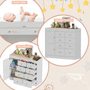 Changing Table Dresser with Drawers,Modern Baby Dresser with Changing Table Top for Nursery,Diaper Changing Station Organizer for Infants Newborn,White by TinyTreasures Baby Boutique