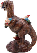 Wowser Gnome Statue: Funny Garden Figurine - Unique Home & Outdoor Decor (T-Rex), Gnome Decoration for Yard by GreenHaven Gardens