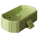 Baby Foldable Kids Bathtub for Infants to Toddler with Non-Slip Base,Easy Storage,Perfect for Small Spaces,Graffiti Green by TinyTreasures Baby Boutique