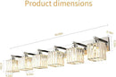 Modern 6-Light Chrome Crystal Bathroom Vanity Light Fixtures by CozyNest Decor
