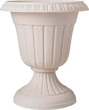 PL00TP Classic Traditional Plastic Urn Planter Indoor/Outdoor, 16" x 18", Taupe by CozyNest Decor