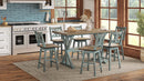 X Based Counter Height Dining Table - Aqua Blue by HouseOfZazla