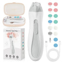 Baby Nail Trimmer Electric, 15 in 1 Baby Nail Clippers for Gentle Nail Care, Rechargeable Baby Nail File Electric with Light &15 Grinding Pads for Infant Toddler, Grey by TinyTreasures Baby Boutique