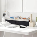 GhvyenntteS Storage Baskets for Organizing, Fabric Storage Bins with Leather H&les, Foldable Rectangular Storage Baskets for Shelves, Closets, Home, Office(Black/White, 6 Pack)11.8X7.9X5.1 in by CozyNest Decor