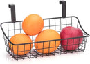 LeleCAT Basket with hook Grid Storage Basket, Hang it behind a door or on a railing, Over the Cabinet Door, Small, BLack,1 Pack by CozyNest Decor