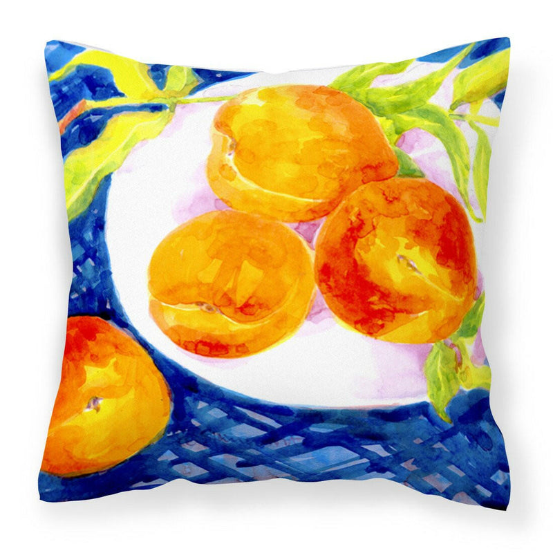 Bowl of Peaches Fabric Decorative Pillow 6110PW1414