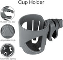 Accmor Universal Cup Holder, Stroller Cup Holder, 360° Rotatable Large Caliber Designed Bottle Holder for Stroller, Bike, Wheelchair, Walker, Scooter, Grey by TinyTreasures Baby Boutique
