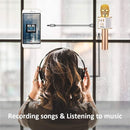 BONAOK Wireless Bluetooth Karaoke Microphone,3-in-1 Portable Handheld Karaoke Mic Speaker Machine Home Party Birthday for All Smartphones (Q37 Gold) by TinyTreasures Baby Boutique