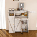 Multifunctional Folding Dining Table With Wall-Mounted Sideboard & Storage by HouseOfZazla