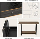 BECHAEO 47-Inch Modern Narrow Console Tables with Solid Wood Veneer - 2’’ Thickened Tabletop, 2-Tier Slim Sofa Table Behind Couch, Rectangle Entryway Table for Hallway Living Room, Black Oak by CozyNest Decor
