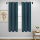 Easy-Going Blackout Curtains for Bedroom, Solid Thermal Insulated Grommet and Noise Reduction Window Drapes, Room Darkening Curtains for Living Room, 2 Panels (34x63 in, Bluestone) by CozyNest Decor