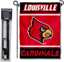 College Flags & Banners Co. Louisville Cardinals Garden Flag with Stand Holder by GreenHaven Gardens