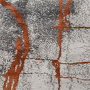 Quarry - 5' X 6.5' Abstract Area Rug - Gray / Orange by HouseOfZazla