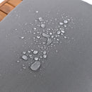 4-Piece Boho Rope Patio Furniture Set, Outdoor Furniture with Acacia Wood Table, Patio Conversation Set with Deep Seating & Thick Cushion for Backyard Porch Balcony, Grey