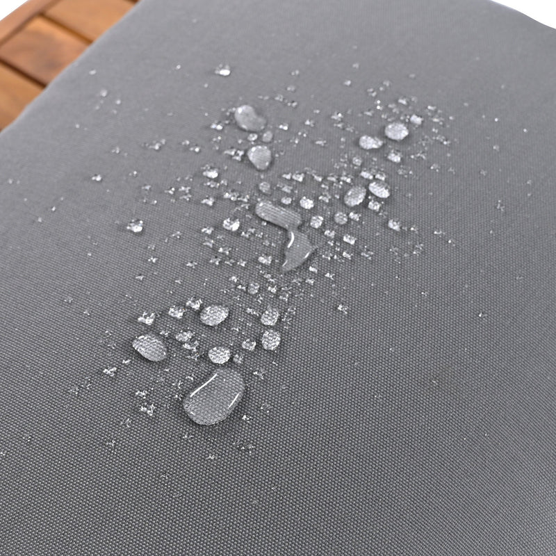 4-Piece Boho Rope Patio Furniture Set, Outdoor Furniture with Acacia Wood Table, Patio Conversation Set with Deep Seating & Thick Cushion for Backyard Porch Balcony, Grey