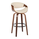 Symphony - Mid Century Modern Fixed Height Barstool With Swivel And Round Footrest (Set of 2) by HouseOfZazla