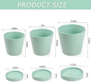 EFISPSS Ceramic Plant Pots –4”+5”+6” inch Set of 3, Planters with with Drainage Holes and Ceramic Tray, Indoor Flower Pot Gardening Home Desktop Office Windowsill Decoration Gift(Mint Green) by GreenHaven Gardens