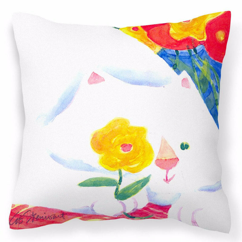 Big white Cat Decorative   Canvas Fabric Pillow