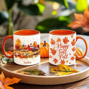 Personalized Fall Farm Coffee Mugs - Farm Lover Mugs Gift for Women Men - Fall Autumn Decor Gifts For Home Farmhouse Thanksgiving - Happy Fall Y'all Mug - 11oz Printed Ceramic Mug by CozyNest Decor