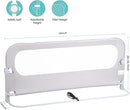 Baby Bed Rail Guard for Toddlers - 58.7" Toddler Bed Rails for Twin, Full, Queen, King Bunk Size Bed Swing Down Bedrail Extral Tall Child Safety Side Railing Guards for Kids by TinyTreasures Baby Boutique