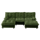 107" U Shaped Modern Sofa Modular Sectional Cloud Couch with Ottomans