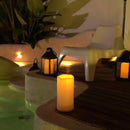 5plots 4" x 8" Single Waterproof Outdoor Flameless Candles, Battery Operated Flickering LED Pillar Candles with Remote and Timers for Indoor Outdoor Lanterns, Long Lasting, Large by CozyNest Decor
