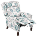 Push Back Recliner Chair Upholstered With Classic Wing Back And Solid Gourd-Shaped Legs by HouseOfZazla