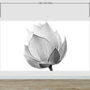 Black and White Lotus Flower Wall Mural