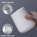 White Toothbrush Holder for Bathroom - Ceramic Tooth Brushing Holders, Toothbrush Cup & Toothpaste Organizer for Bathroom Countertop, Makeup Brush Holder, Pen Holder for Home Desktop Storage by CozyNest Decor